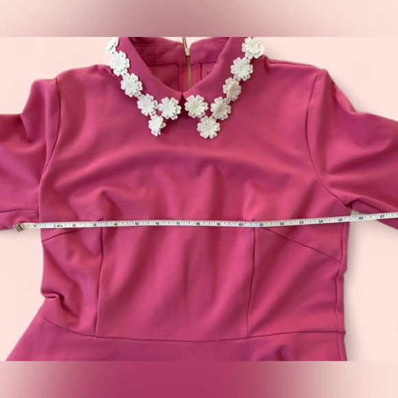 Kate Spade Pink Dress with Floral Collar size Medium - Picture 8 of 11